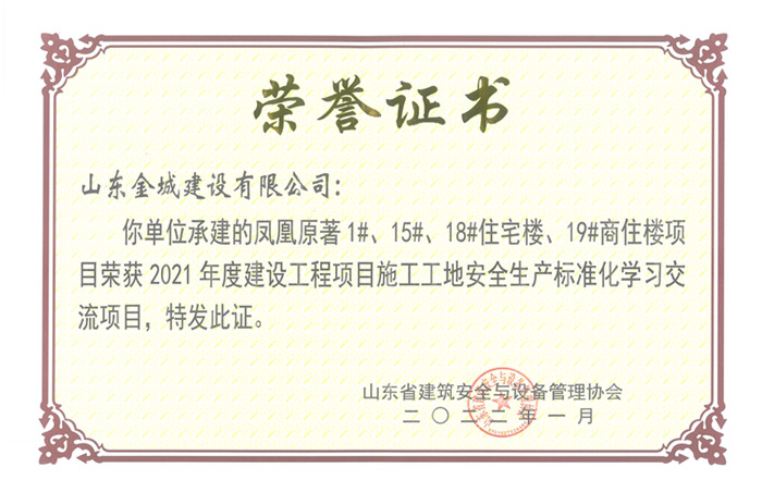 PJAQ79-山東省建設工程項目施工工地安全生產標準化工地 -鳳凰原著1#、15#、15#住宅樓、19#商住樓.jpg